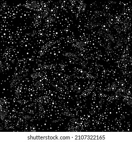 Universe sky star night pattern. Galaxy space background. Starry vector. Dark abstract cosmos seamless illustration. Black texture with moon, nebula, zodiac constellation. Sketch universe pattern