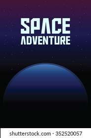 Universe space adventure abstract background, vector illustration