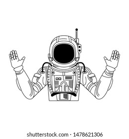 universe space galaxy astronomy science astronaut isolated cartoon vector illustration graphic design