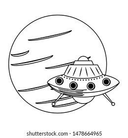 universe space galaxy astronomy science mars planet isolated cartoon vector illustration graphic design