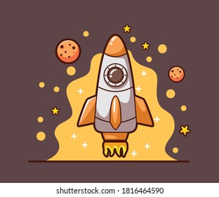 universe. space. spaceship. ufo. alien. astronaut cartoo design. vector illustration