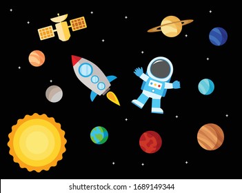 universe. space. space trip. planet.design. vector illustration