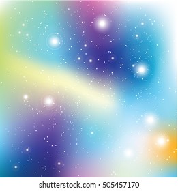Universe with stars. Matrix of glowing stars. Space background. 