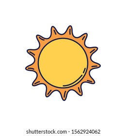 universe sun fill style icon vector illustration design