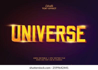 Universe Text Effect Editable 3d Style Cinematic Suit for logo game or movie film theme