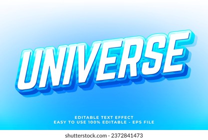 Efecto de texto universal portada de vídeo editable y estilo de texto de banner, plantilla de tipografía 3d