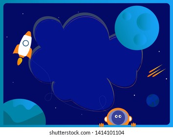 universe travel silly vector background with space for text