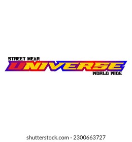 Universe Typography Patch V71 Patch Streetwear, Urban Design Black and White Colors Patch Commercial Use