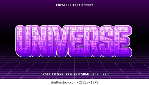 universe typography premium editable text effect, 3D glow text