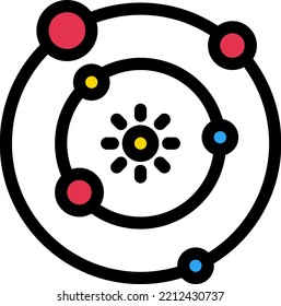 universe Vector illustration on a transparent background.Premium quality symmbols.Stroke vector icons for concept and graphic design.