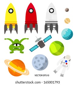Universe vector set isolated