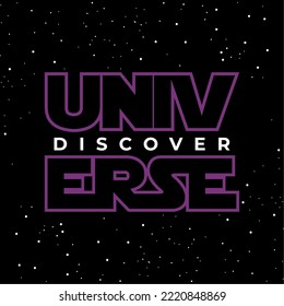 universe vector typography for t-shirt. perfect for simple style