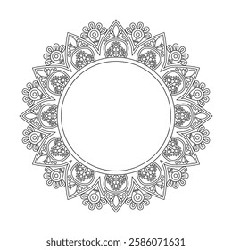 Universe Within Mandala Coloring Book Page