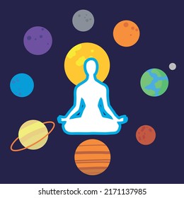 Universe Yogi Meditation with Planets