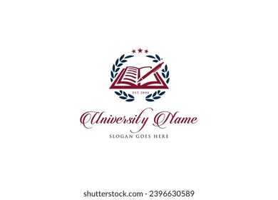 University, academy Logo vector. Education Shields logo for high school education vector Logo Template