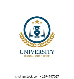 University, Academy, School and Course logo design template