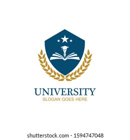 University, Academy, School and Course logo design template