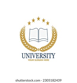 Design-Vorlage für das Logo der Akademie und des Kurses der Universität