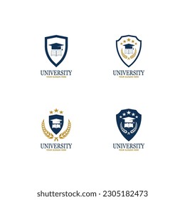University  Academy  School and Course logo design template