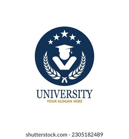 University  Academy  School and Course logo design template