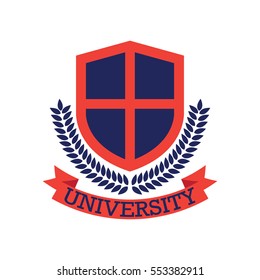 University Academy School Course Logo Design Stock Vector (Royalty Free ...