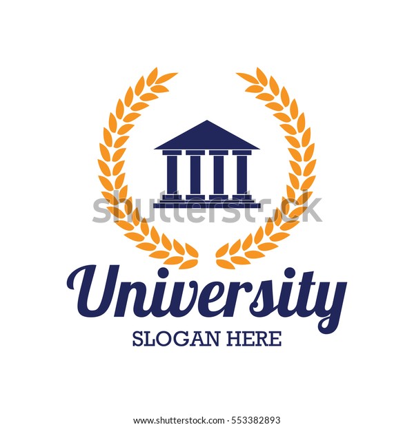 University Academy School Course Logo Design Stock Vector (Royalty Free ...