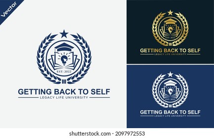 University And Academy Vector Icons. Education Logo. University And College School. Learning Logo