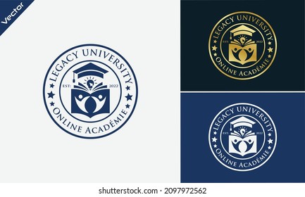 University and academy vector icons. Education logo. university and college school. learning logo