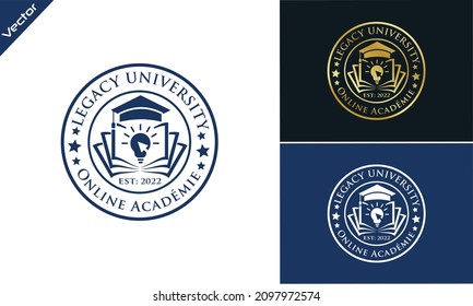 University and academy vector icons. Education logo. university and college school. learning logo