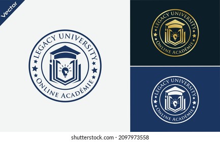 University and academy vector icons. Education logo. university and college school. learning logo