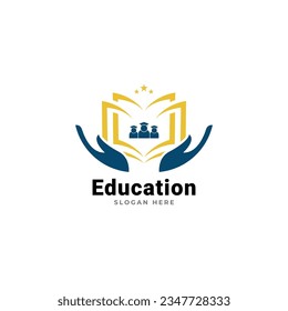 University and academy vector icons. Emblems or shields set for high school education graduates in maritime science, or law. Ribbons and badges of bachelor hat, laurel wreath, Vector Logo Template