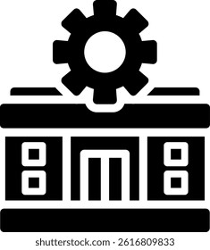 University Administration Glyph Vector Icon Design