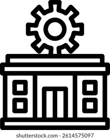 University Administration Line Vector Icon Design
