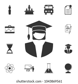 University avatar. Education icon. Detailed set of education element icons. Premium quality graphic design. One of the collection icons for websites, web design, mobile app on white background