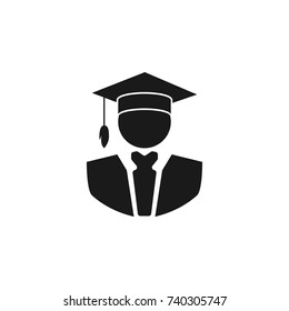University avatar. Education icon on white background