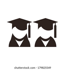 University avatar. Education icons isolated on white background