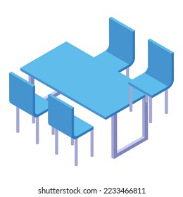 Vector isométrico del icono del banco de la universidad. Estación de Office. Financiación de subvenciones