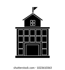 university building flat icon