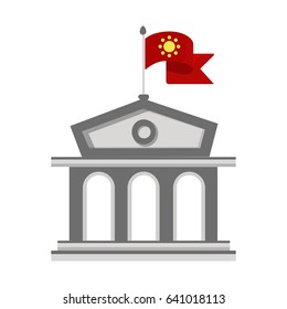 university building flat icon