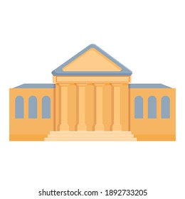 University building icon. Cartoon of university building vector icon for web design isolated on white background