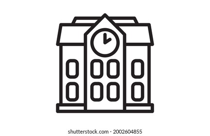 Icono de construcción de universidad imagen vectorial de estilo simple