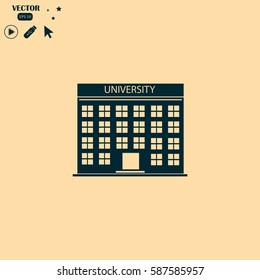 University building icon stock vector illustration flat design