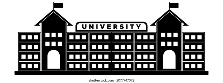 university building icon, university vector sign symbol