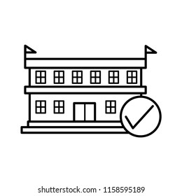 university building icon vector template