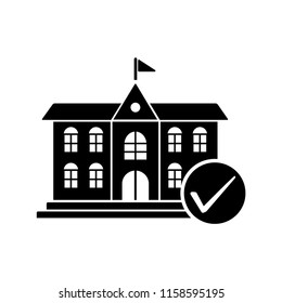 university building icon vector template