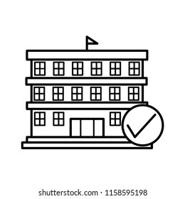 university building icon vector template