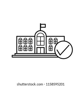 university building icon vector template
