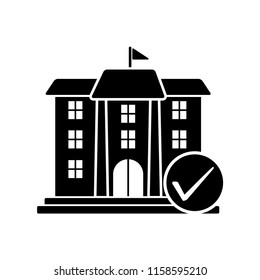 university building icon vector template