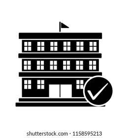 university building icon vector template