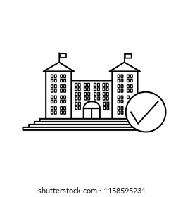 university building icon vector template